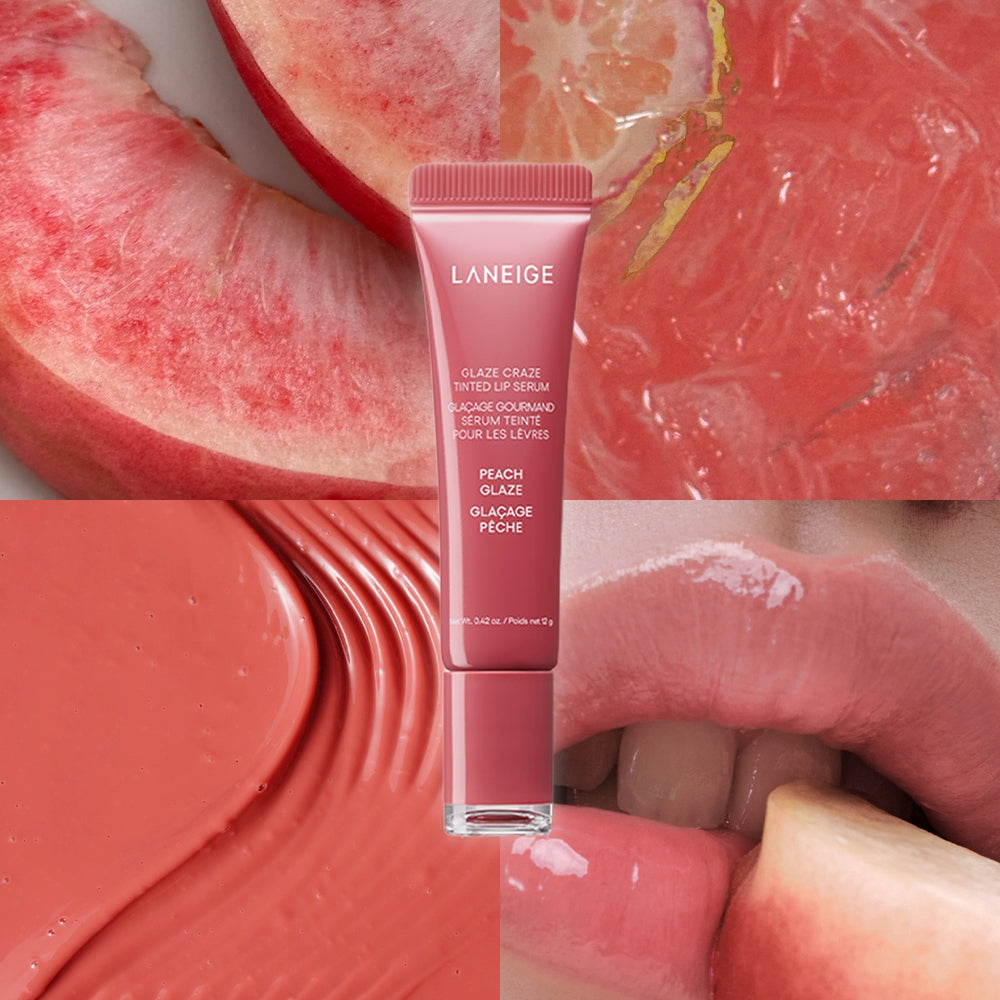 LANEIGE – Glaze Craze Tinted Lip Serum (Peach Glaze), 12g