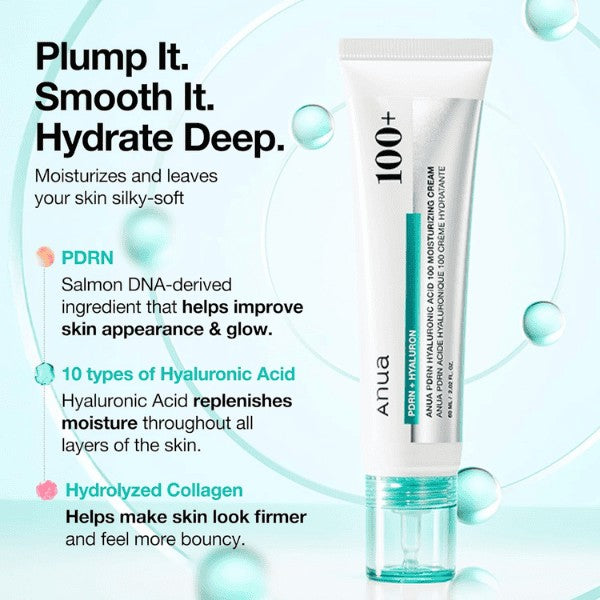 Anua – Moisturizing cream PDRN Hyaluronic Acid 100, 60ml