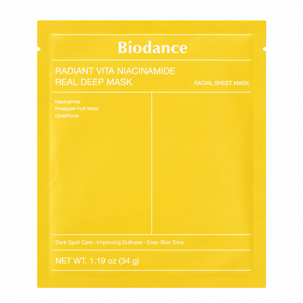 Biodance - Radiant Vita Niacinamide Real Deep Mask - Illuminating Face Mask - 1pc/34g