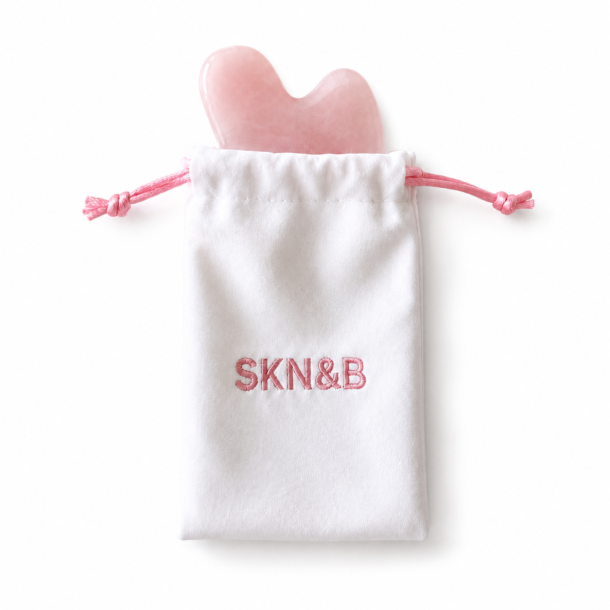 SKN&B Rose Quartz Heart Gua Sha