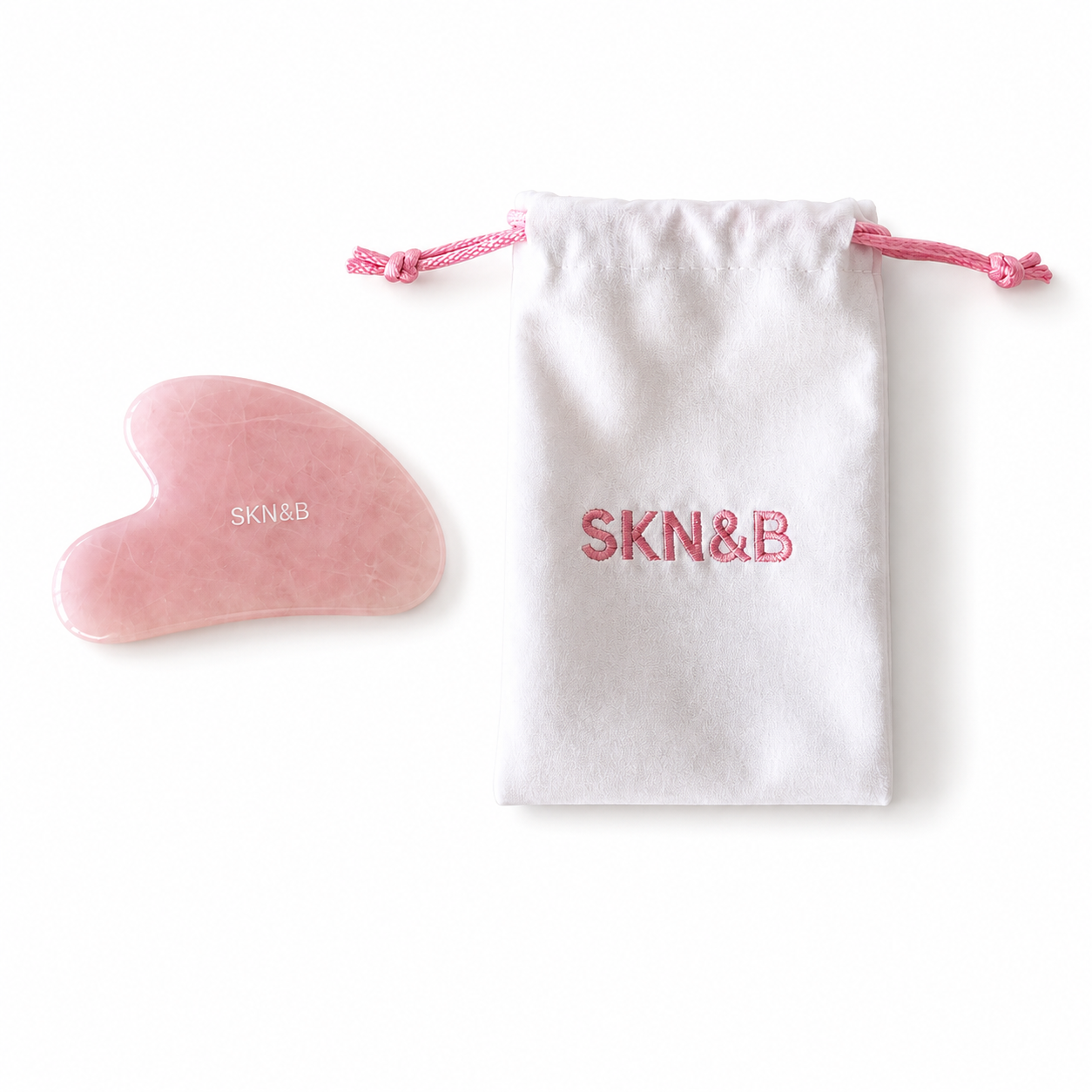 SKN&B Rose Quartz Heart Gua Sha